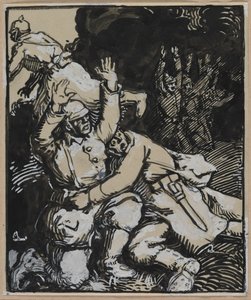 Dans une Tranchée, des Soldats Allemands se Rendent - Unknown artist