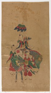 Immortel taoïste sur un qilin et deux assistants - Unknown artist