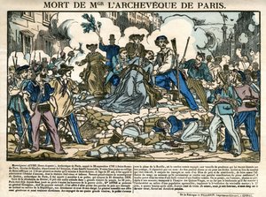Mort de Denis Auguste Affre, archevêque de Paris - Unknown artist