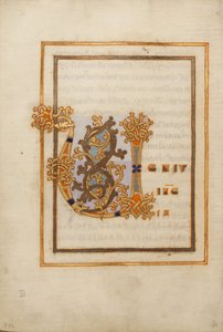 Initiale V décorée