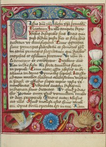 Page de texte décorée - Unknown artist