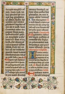 Page de texte décorée - Unknown artist