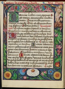Page de texte décorée - Unknown artist
