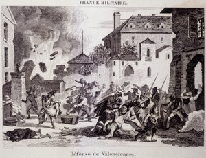 Défense de Valenciennes (par les Républicains contre les Britanniques et les Autrichiens en 1794). Gravure du 19ème siècle - Unknown artist