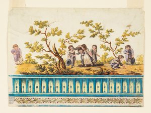 Conception pour une frise de papier peint - Unknown artist