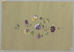 Motif pour papier peint et textiles : Fleurs - Unknown artist