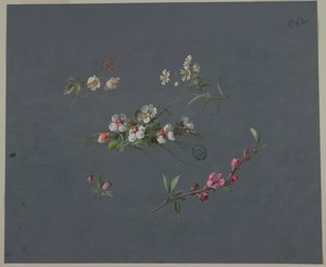 Conception pour Papier Peint et Textiles: Fleurs - Unknown artist