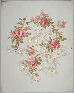 Conception pour papier peint et textiles : Fleurs - Unknown artist