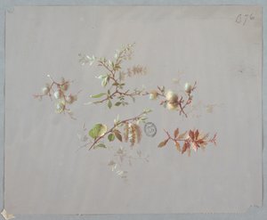 Conception pour papier peint et textiles : Fleurs - Unknown artist