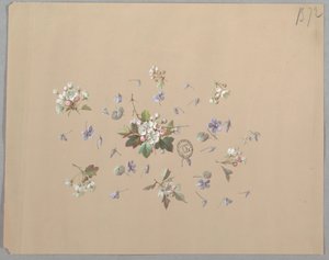 Conception pour papier peint et textiles : Fleurs