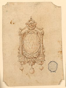 Conception pour une broche avec diamant ovale - Unknown artist