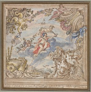Conception pour un plafond : Mars et Bélier - Unknown artist
