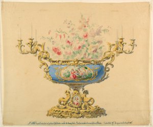 Conception pour une jardinière et un candélabre - Unknown artist