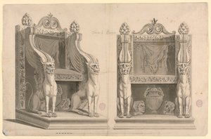 Conception pour un Trône du Prêtre de Bacchus, d