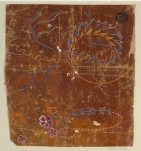 Conception pour un tissu tissé, fragment - Unknown artist