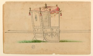 Conception pour une chaise à porteurs - Unknown artist