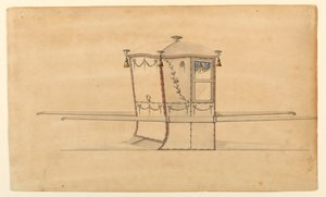 Conception pour une chaise à porteurs - Unknown artist