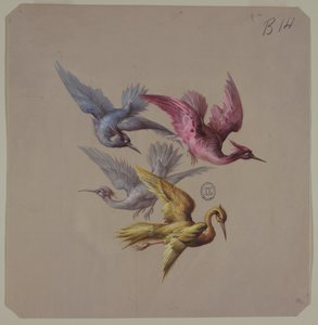 Dessins pour papiers peints et textiles : Oiseaux - Unknown artist