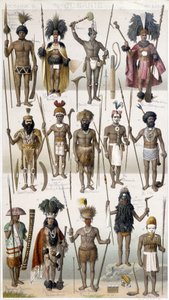 Différents costumes de guerriers d