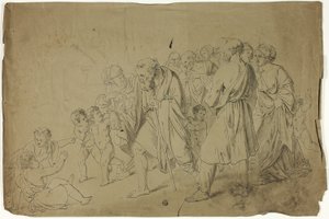 Diogène cherchant un homme honnête - Unknown artist