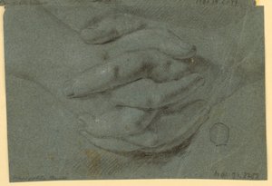 Dessin : Une étude pour des mains jointes - Unknown artist