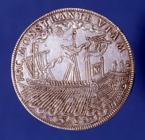 Ducat de Vincenzo Gonzaga (Vincent Gonzague) (1562 - 1612), duc de Mantoue représentant une galère. - Unknown artist