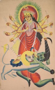 Durga tuant le démon Mahisha - Unknown artist