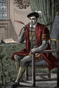 Édouard VI écrivant son journal - Roi Édouard VI (1537-1553) écrivant son journal - Unknown artist