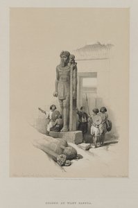 Égypte et Nubie, Volume II : Colosse devant le temple à Wady Saboua, Nubie - Unknown artist