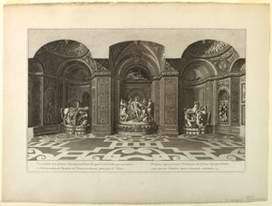 Gravure : Versailles, Grotte, Intérieur