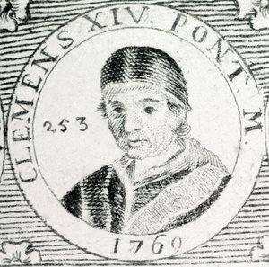 Gravure du pape Clément XIV (1705 - 1774)