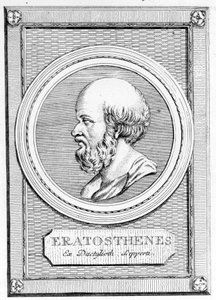 Ératosthène (275 av. J.-C. - 195 av. J.-C.) mathématicien, astronome, géographe et poète. Portrait d