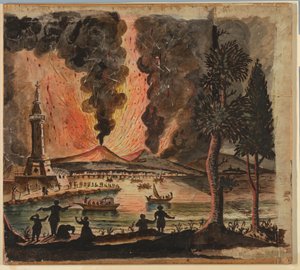 Éruption du Vésuve - Unknown artist