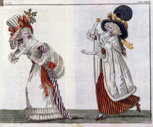 Mode : jeunes femmes élégantes. 1788 - Unknown artist