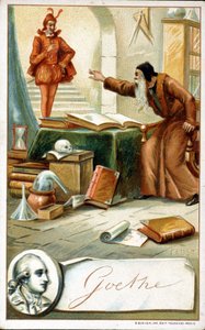 Faust de Goethe - Chromolithographie XIXe siècle