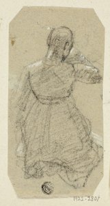 Femme agenouillée, vue de derrière - Unknown artist