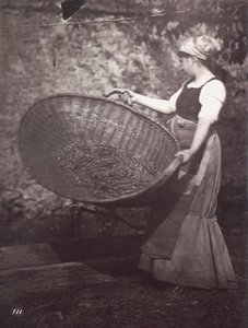[Paysanne avec un panier à vanner]