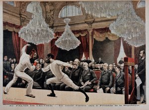 Escrime : une attaque - dans "Le Petit Journal" du 09/06/1895 - Unknown artist