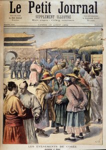 Première guerre sino-japonaise - Événements de Kree : Troubles à Séoul (avant la guerre sino-japonaise). Couverture « Le petit Journal » du 13 août - Unknown artist