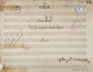 Première page de Mithridate, roi du Pont, opéra de Mozart (1770) - Unknown artist