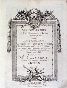 Première page de la partition de la symphonie n° 3 par Christian Cannabich - Unknown artist