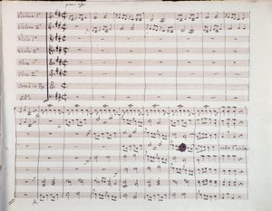 Première page de la partition de la Sixième Symphonie par Luigi Boccherini - Unknown artist
