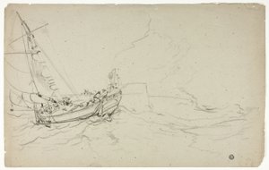 Bateaux de pêche en mer - Unknown artist