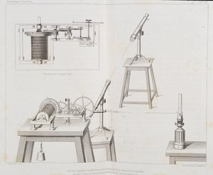 Appareil de Fizeau pour mesurer la vitesse de la lumière - dans "Astronomie populaire" par François Arago, Paris, Cide Éditeur - Unknown artist