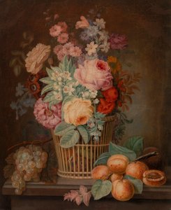 Pièce florale dans un panier - Unknown artist