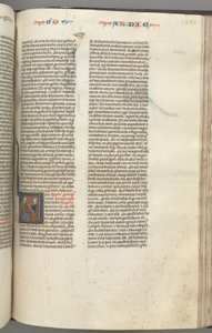 Fol. 357r, Obadiah, initiale historiée V, Obadiah et un Juif en discussion - Unknown artist