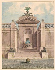 Fontaine dans une niche - Unknown artist