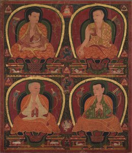 Quatre maîtres assis - Unknown artist