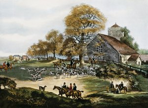 Chasse au renard dans le Surrey, Grande-Bretagne - Unknown artist