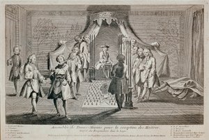Franc-Maçonnerie : assemblée de francs-maçons pour la réception des maîtres - Unknown artist